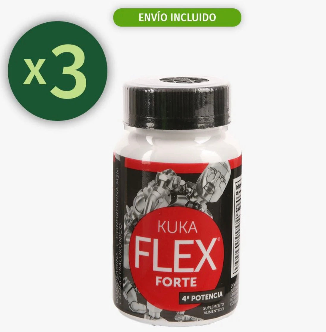 Paquete de 3 KukaFlex Forte 30 capsulas