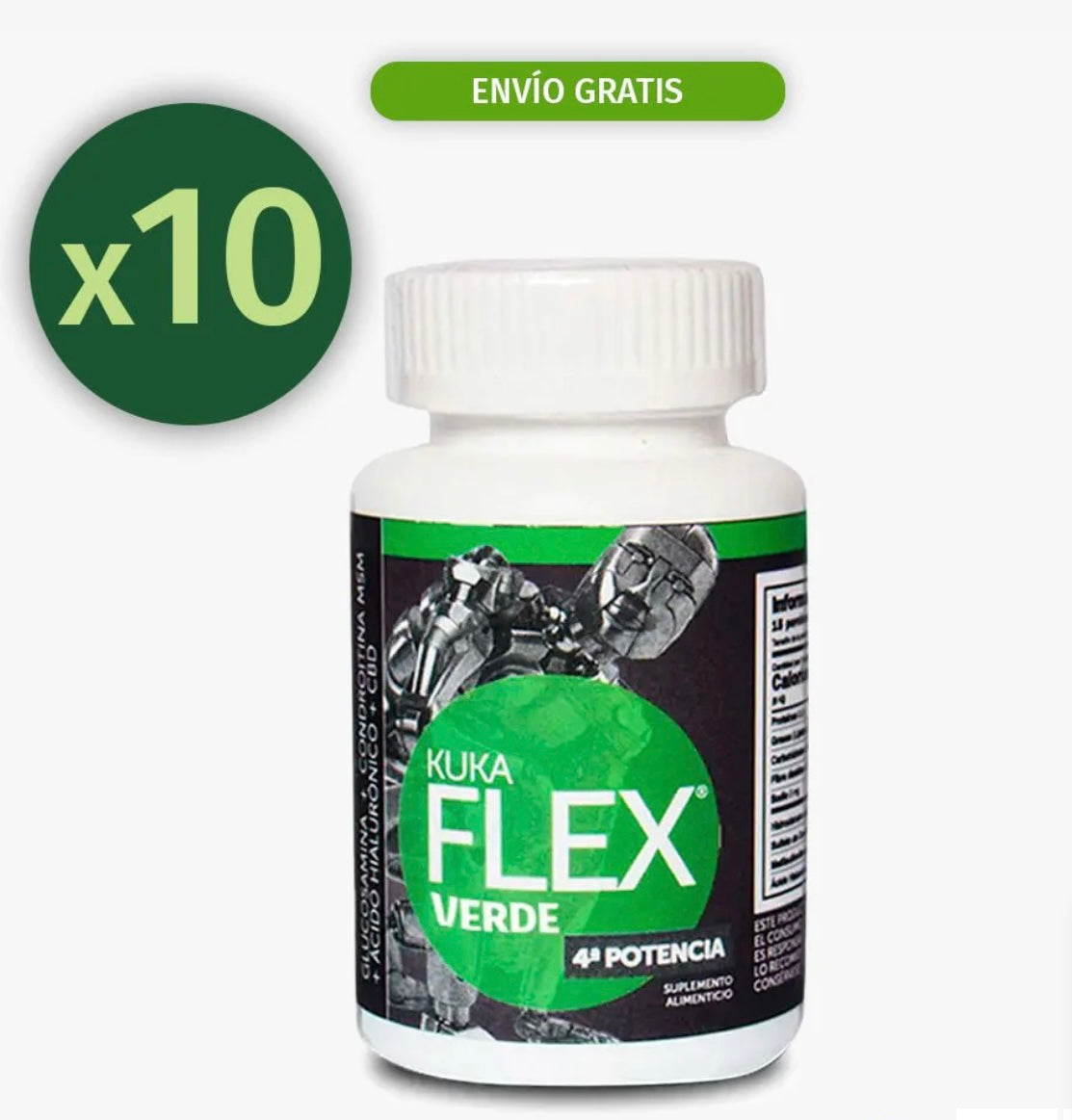 Paquete 10 KukaFlex Verde (30 tabletas)